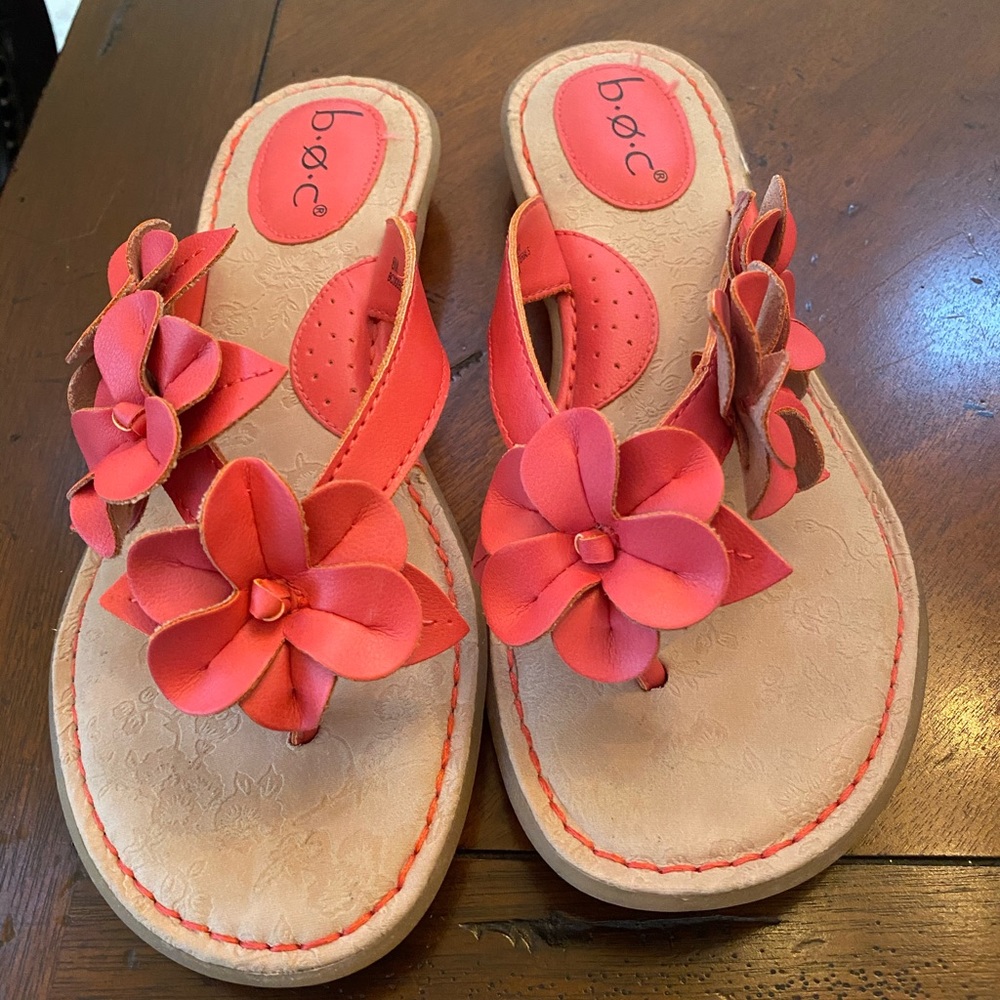 COPY - Born Concept Leather Pink Flip Flops